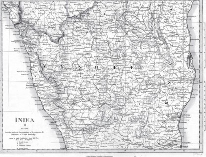 A map of India II, Madras now Chennai, Tamil Nadu, India, Asia
