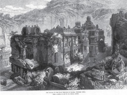 Temples Kailas in cave temples of Ellora Western India, Aurangabad, Maharashtra, India, Asia