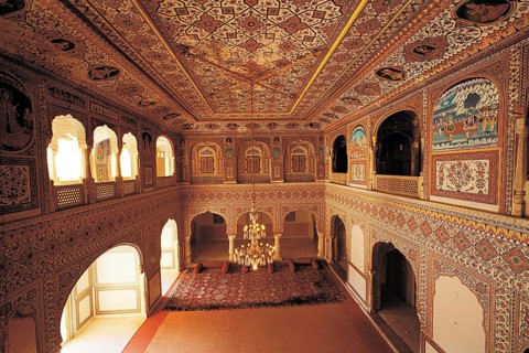 Samode palace, jaipur, rajasthan, india, asia