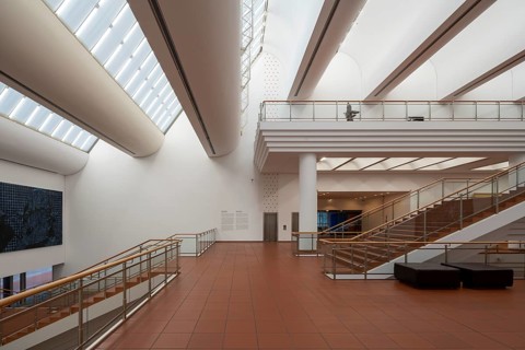 Cologne, Museum Ludwig, built in 1986 by the Cologne architects Busmann + Haberer, staircase