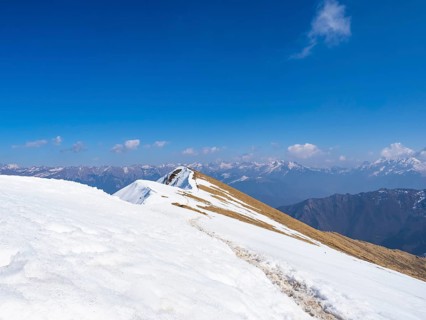 Trail on the range of Pizzo Baciamorti mountain