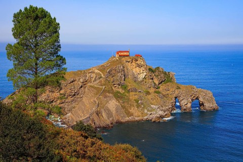 The island Gastelugache. The Bay of Biscay. Basque Country. Spain. The most amazing beach. Magical