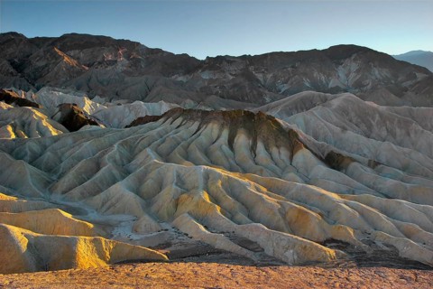 A beautiful and well-known part of Death valley Zabriskie-point
