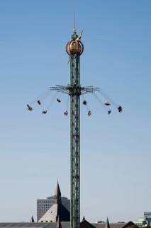 Star Flyer chain carousel at a height of 80 metres, Tivoli Amusement and Recreation Park,
