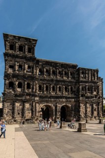 Porta Nigra, Roman city gate, UNESCO World Heritage Site, Trier, Rhineland-Palatinate, Germany,