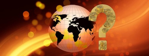 Symbolic image, Bitcoin as a vision of the future, stock market prices, insecure digital currency,