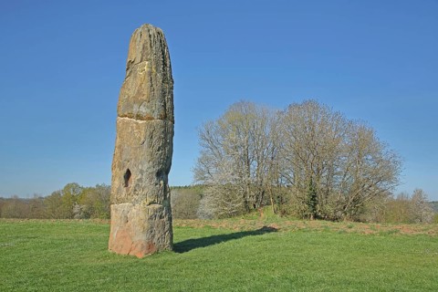 Menhir and cultural monument from the Neolithic period approx. 4000 years old and 6.5 metres high,