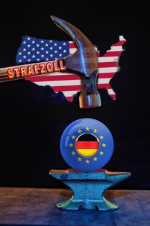 Symbolic image, free trade, USA, Donald Trump, impending tariff, punitive tariff, presidential