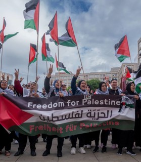 Germany, Berlin, 29 May 2024, Pro-Palestine demonstration, Alexanderplatz, Europe