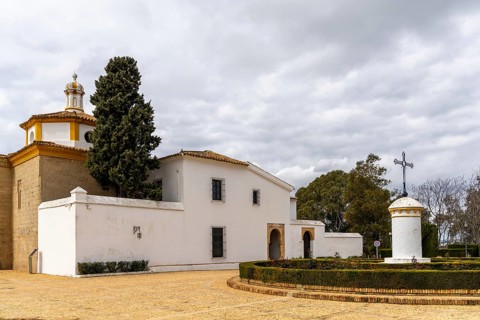 La Rabida, Spain - 14 March, 2022: view of the Monastery of Santa Maria de la Rábida