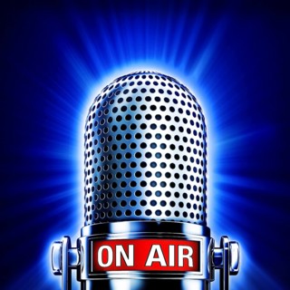 High resolution rendering of a microphone with a on air icon