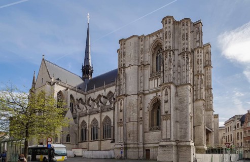 Saint Peter's Church of Leuven, Belgium, is situated on main market square. Built mainly in the