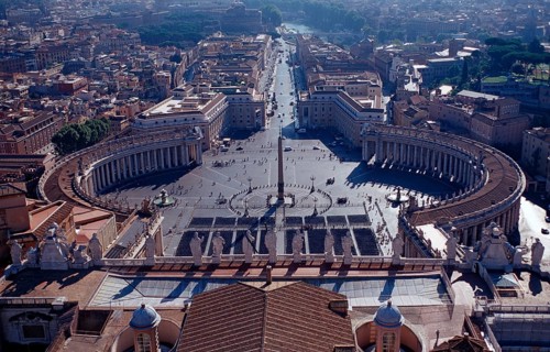 St Peter's Square, Italy, Rome, Vatican City, Europe