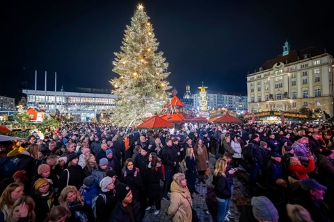 The Dresden Striezelmarkt is a Christmas market in Dresden. It has been held in Advent since 1434,