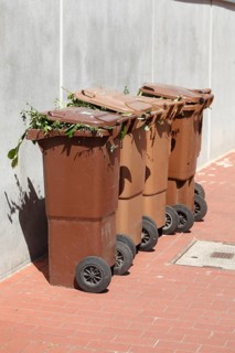 Organic bins, waste bins, Germany, Europe