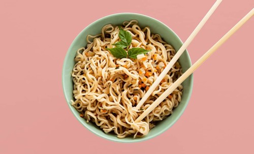 Top view delicious ramen concept