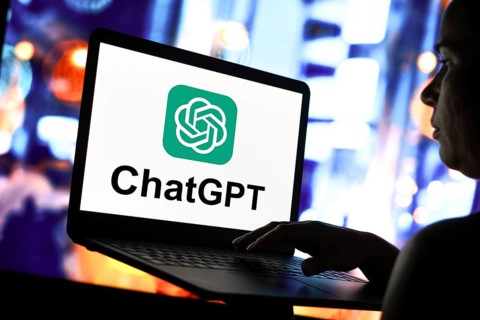 April 25, 2024, Brazil. In this photo illustration, the ChatGPT logo is seen displayed on a laptop