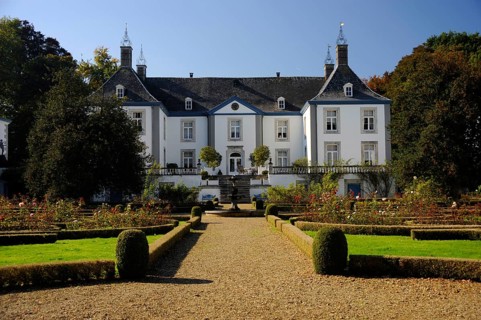 Wine Castle Genoels-Elderen, near Maasmechelen Village, Maasmechelen, Limburg, Flanders, Belgium,