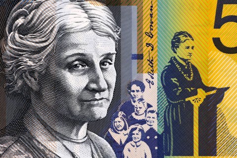 Edith Cowan (1861-1932) on 50 Dollars 2009 from Australia. Australian politician, social campaigner