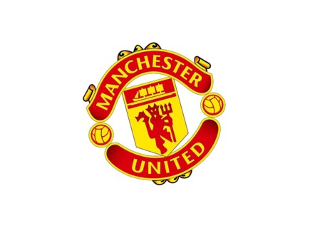 Nach links gedreht, Manchester United Abzeichen, Fußball, Logo