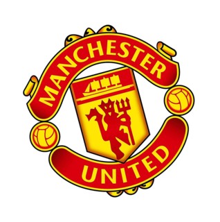 Nach links gedreht, Manchester United Logo, Fußball, Logo