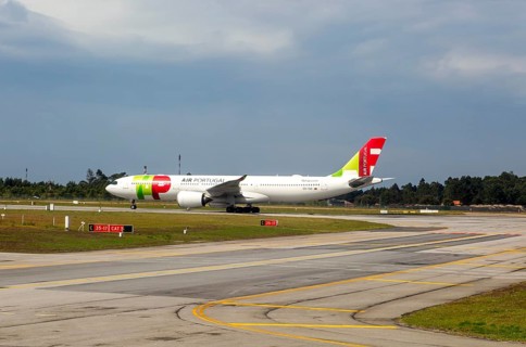 TAP Air Portugal Airbus A330-941 plane, Aeroporto Francisco Sa Carneiro, Porto airport, Portugal,