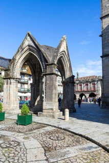 Padrão do Salado monument, Largo da Oliveira square, city of Guimaraes, northern Portugal