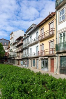 Historic buildings, Alameda de São Dâmaso, city centre of Guimaraes, northern Portugal