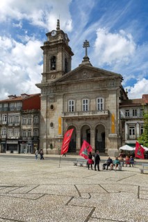 Basilica church of Saint Peter, Largo do Toural, Toural square, city of Guimaraes, northern