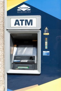 ATM cash point machine Euronext Worldwide, Guimaraes, Portugal, Europe