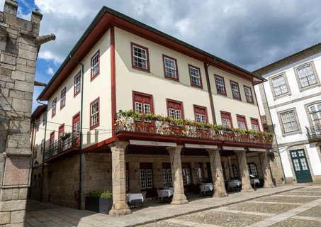 Hool restaurant in Hotel Oliviera, Largo da Oliveira square, city of Guimaraes, northern Portugal