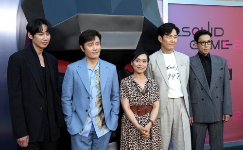 Park Sung Hoon, Lee Byung-hun, Kang Ae-shim, Lee Jung-jae and Choi Seung-hyun at Netflix's 'Squid