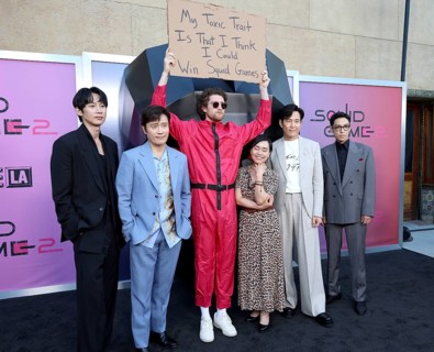 Park Sung Hoon, Lee Byung-hun, Kang Ae-shim, Lee Jung-jae and Choi Seung-hyun at Netflix's 'Squid