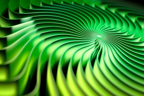 A nice abstract green swirl background 3d illustration