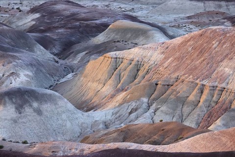 Colorful deposits of the Chinle Formation exposed at Little Painted Desert County Park near