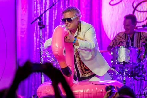 Spike Slawson, singer of Me First and the Gimme Gimmes live at SO36, Berlin, 04.06.2025