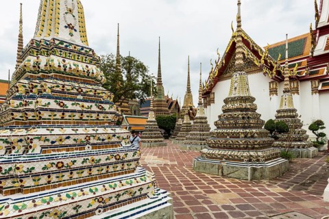 Wat Pho (Temple of the Reclining Buddha), Bangkok, Thailand, Asia