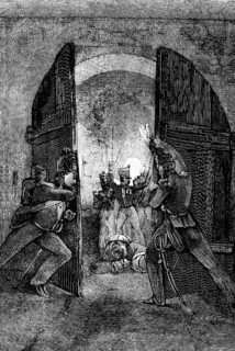 An attack on Chateau D'hougoumon, a large farmhouse at the foot of a steep slope near the Nivelles
