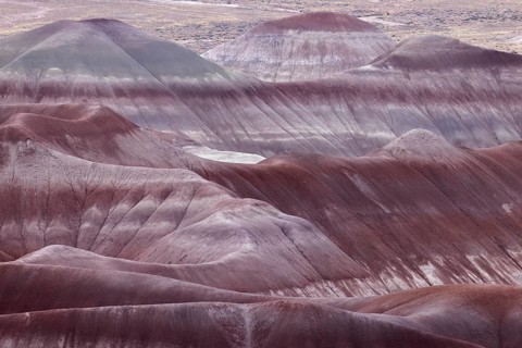 Colorful deposits of the Chinle Formation exposed at Little Painted Desert County Park near