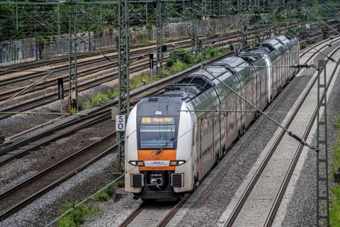 RE1, RRX, Rhein-Ruhr-Express, Regional Express, by National Express, train on the line between