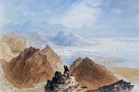 Scene from Sugar Loaf Mountain, Bantry Bay, Ireland, from the Landscape and Antiquities of Ireland,