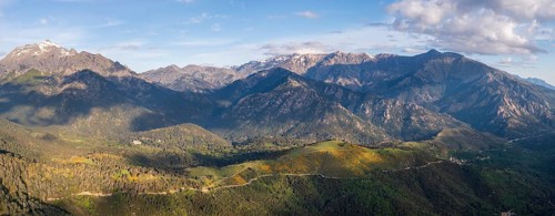 Morning atmosphere, mountain landscape, Parc naturel régional de Corse, Corsica, France, Europe