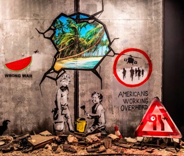 Banksy - The Separation Barrier and Bethlehem Murals, barrier between Israel and the occupied West