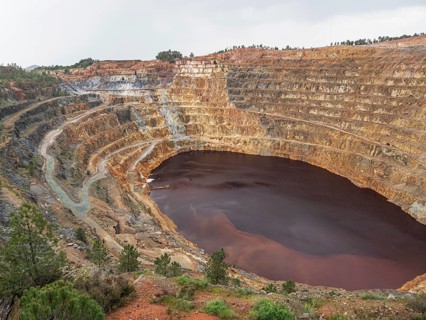 Corta Atalaya open pit mine, copper mine, Rio Tinto, Minas de Rio Tinto, Andalusia, Spain, Europe