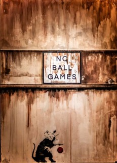 Banksy - No Ball Games Rat, Exhibition The World of Banksy