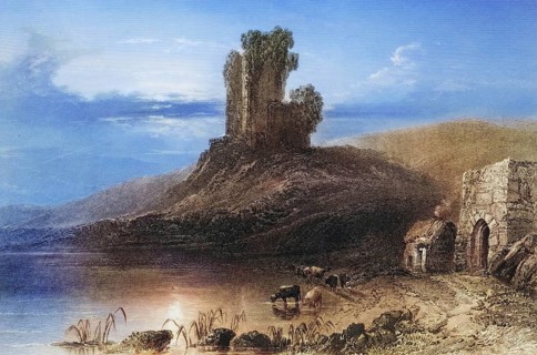 Remains of Kilcolman Castle, County Cork, Ireland, from the Scenery and Antiquities of Ireland,