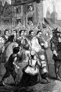 A procession of the seven bishops of the Church of England who were imprisoned and tried for