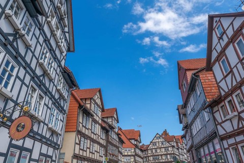 Bad Sooden, Allendorf, Allendorf district, historic old town with numerous half-timbered houses