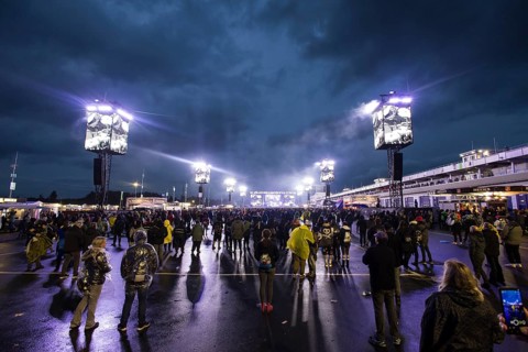 Main stage with monitors at the Rock am Ring Festival on Friday, Nürburgring race track race track,