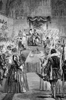 The English coronation of James I (1566 to 1625), King of England and Ireland, on 25 July 1603